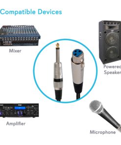 Pyle 30ft. Professional Microphone Cable - 1/4 Inch Male To XLR Female Audio Cord Connector 30 ft Black Heavy Duty Portable Speaker Cable Wire Adapter -Delivers Sound - PPMJL30 30 Feet 11 81BuziKn1yL