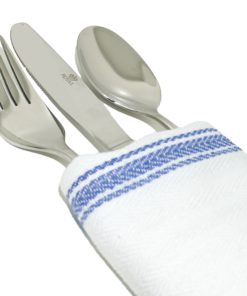 Alternative view of Royal 14 x 25-Inch Classic Kitchen Cotton Towels, White with Blue Stripe (15 Pack)