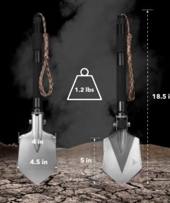 FiveJoy Military Folding Shovel Multitool (C1) - Compact, Ultralight, Versatile - Essential for Scout, Hiking, Backpacking, Adventure Cycling, Dry Camping for Trenching, Emergency and Survival 13 81ExjfSPnxL
