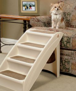 PetSafe Solvit PupSTEP Plus Pet Stairs, Foldable Steps for Dogs and Cats STANDARD 10 81F5x5UwukL