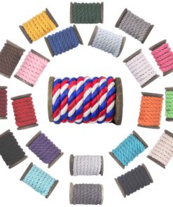 Ravenox Natural Twisted Cotton Rope | Made in The USA | Strong Triple-Strand Cordage for Sports, Décor, Pet Toys, Crafts, Macramé & Indoor Outdoor Use| by The Foot & Diameter (Multiple Colors) Red, Snow White, Royal Blue 1/4 Inch x 50 Feet 9 81FM9sy7ElL 5