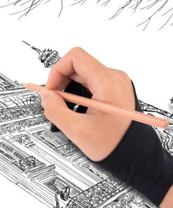 Mudder Thickened Artist Glove Tablet Drawing Glove for Graphic Tablet, Art Creation and iPad Pro Pencil, Black 11 81FOcEa9RIL