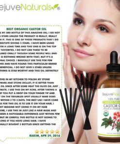 Organic Castor Oil - Boost Hair Growth for Hair, Eyelashes & Eyebrows. USDA Certified Organic, 100% Pure, Cold Pressed, Hexane Free. Eyelash Growth Serum & Brow Treatment with Applicator Kit 16 81FfLj13F8L
