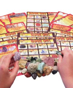 ROCK ON! Geology Game with Rock & Mineral Collection – Collect and Learn with STEM-based Educational Science Kit in Carrying Case - Amethyst, Rhodonite, Selenite Crystal, Unakite and lots more 9 81FmulUv3nL