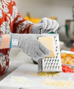 Stark Safe Cut Resistant Gloves (1 Pair) Food Grade Level 5 Protection, Safety Cutting Gloves for Kitchen, Mandolin Slicing, Fish Fillet, Oyster Shucking, Meat Cutting and Wood Carving - Medium 14 81GDi2BPh4 L