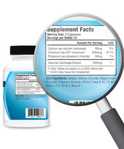 Garcinia Plus- 100% Pure and Natural Organic Garcinia Cambogia Diet Pills (No Synthetics) with HCA Appetite Suppressant and Weight Loss Aid. 120 Count. 9 81GGU2BueedL