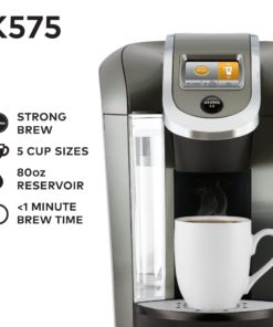 Alternative view of Keurig K575 Single Serve K-Cup Pod Coffee Maker with 12oz Brew Size, Strength Control, and Hot Water on Demand, Programmable, Platinum