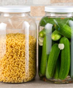 Alternative view of Pakkon Wide Mouth Glass Mason Jar with Metal Lid/Ferment & Store Kombucha Tea or Kefir/Use for Canning, Storing, Pickling & Preserving Dishwasher Safe, Airtight Liner Seal, 1 gallon 1 Pack