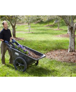 Rubbermaid Commercial Products FG564200BLA Plastic Yard Cart, 7.5 cu. feet 300 lbs/7.5 Cu. Ft./Big Wheels 11 81IFvJqwA5L