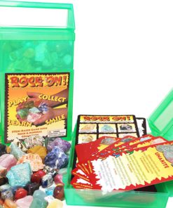 ROCK ON! Geology Game with Rock & Mineral Collection – Collect and Learn with STEM-based Educational Science Kit in Carrying Case - Amethyst, Rhodonite, Selenite Crystal, Unakite and lots more 8 81JV41tMbUL