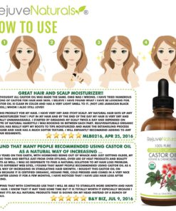 Organic Castor Oil - Boost Hair Growth for Hair, Eyelashes & Eyebrows. USDA Certified Organic, 100% Pure, Cold Pressed, Hexane Free. Eyelash Growth Serum & Brow Treatment with Applicator Kit 10 81Jhc1hZpvL