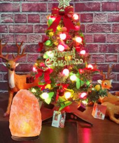 Small Salt Rock Lamp, Amoystone Natural Himalayan Salt Lamps with UL Dimmer Cord & Bulbs, 6-7 inch 3-4lbs Wooden Base Gift Box 10 81KAbHifzbL