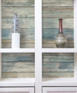 RoomMates Blue Distressed Wood Peel and Stick Wallpaper 9 81KwaLP7M0L