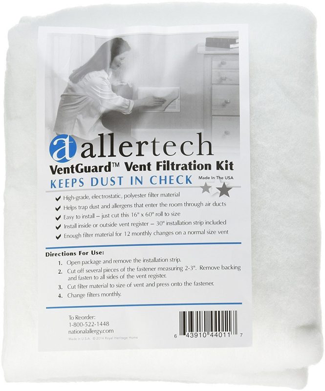 Allertech Vent Guard, 16" x 60" ( 20 Vent Filters per Roll) 16 x 60-Inch