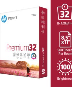 HP Printer Paper, Premium32, 8.5 x 11 Paper, Letter Size, 32lb Paper, 100 Bright, 1 Ream / 500 Sheets, Presentation Paper, Acid Free Paper (113100R) 10 81MKEqDHbeL