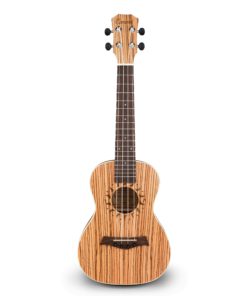 Alternative view of Caramel CC102A Zebra Wood Concert Acoustic Ukulele With Truss Rod