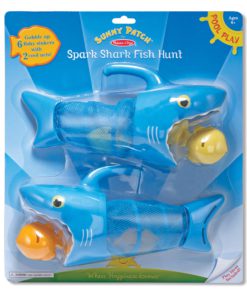 Melissa & Doug Sunny Patch Spark Shark Fish Hunt Pool Game With 2 Nets and 6 Fish to Catch 7 81NXO JveQL