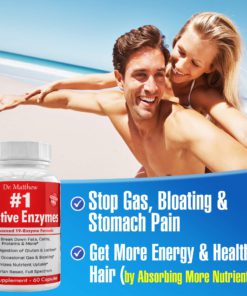 Enzymes for Digestion with Lactase Lipase Amylase Bromelain and 15 more! One of the Best Digestive Enzyme Supplements for IBS, Gallbladder, Gas, Bloating, Constipation Relief. Vegetarian, Gluten-Free 9 81NZB3VsVZL