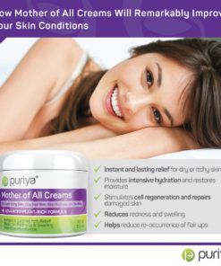 Puriya Cream for Eczema, Psoriasis, Dermatitis and Rashes. Powerful Plant Rich Formula Provides Instant and Lasting Relief for Severely Dry, Cracked, or Irritated Skin (4.5 oz) Light Peppermint 4.5 Ounce 15 81OZjL8nfnL