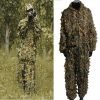 OUTERDO Camo Suits Ghillie Suits 3D Leaves Woodland Camouflage Clothing Army Sniper Military Clothes and Pants for Jungle Hunting, Shooting, Airsoft, Wildlife Photography, Halloween Type 1 40 81OyUGgODbL