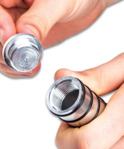 K EXCLUSIVE Grey Titanium Spiral Dagger with Sheath - Stainless Steel Construction, Quad-Edged Blade, Hidden Compartment - Length 16 1/2" 12 81PD2B75S1xL