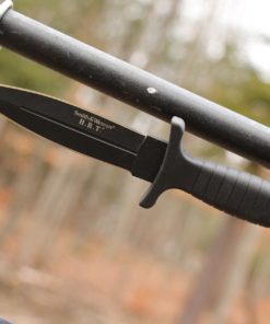 Alternative view of Smith & Wesson SWHRT9B 9in High Carbon S.S. Fixed Blade Knife with 4.7in Dual Edge Blade and TPE Handle for Outdoor, Tactical, Survival and EDC