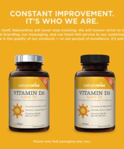 NatureWise Vitamin D3 5,000 IU for Healthy Muscle Function, Bone Health and Immune Support, Non-GMO in Cold-Pressed Organic Olive Oil,Gluten-Free, 1-year supply, 360 count 12 81SPqzZAS5L