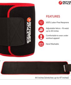 Reformer Athletics Waist Trimmer Ab Belt Trainer for Faster Weight Loss. Includes Free Fully Adjustable Impact Resistant Smartphone Sleeve for iPhone X, 8 and iPhone 8 Plus 17 81W7K7HrlPL