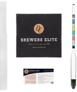 Brewer's Elite Hydrometer - for Home Brew Beer, Wine, Mead and Kombucha - Deluxe Triple Scale Set, Hardcase and Cloth - Specific Gravity ABV Tester 12 81XWt1lvlEL