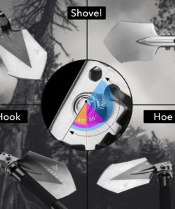 FiveJoy Military Folding Shovel Multitool (C1) - Compact, Ultralight, Versatile - Essential for Scout, Hiking, Backpacking, Adventure Cycling, Dry Camping for Trenching, Emergency and Survival 12 81YknTs2E3L