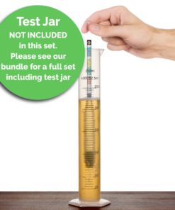 Brewer's Elite Hydrometer - for Home Brew Beer, Wine, Mead and Kombucha - Deluxe Triple Scale Set, Hardcase and Cloth - Specific Gravity ABV Tester 13 81ZLOW3EltL