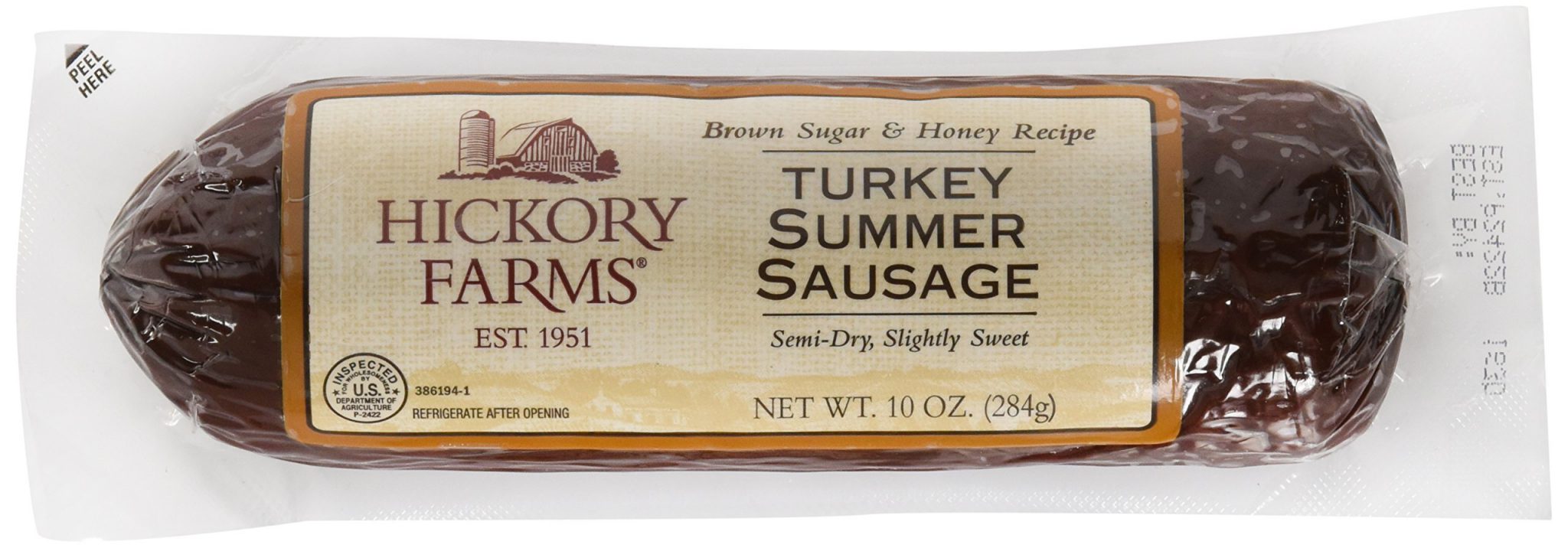 Hickory Farms Turkey Summer Sausage Net WT.10 OZ Swiftsly