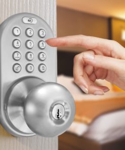 MiLocks DKK-02SN Indoor Electronic Touchpad Keyless Entry Door Lock, Satin Nickel 1 Pack 8 81aDSGCBp3L