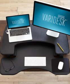 VARIDESK Height Adjustable Standing Desk Converter Pro Plus 36 Stand Up Desk for Dual Monitors Black 9 81b3OWKgsKL