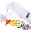Kitchen + Home Mandoline Slicer - All Purpose Adjustable 5 in 1 Slicer, Julienne Slicer, Waffle Cutter and Safety Holder