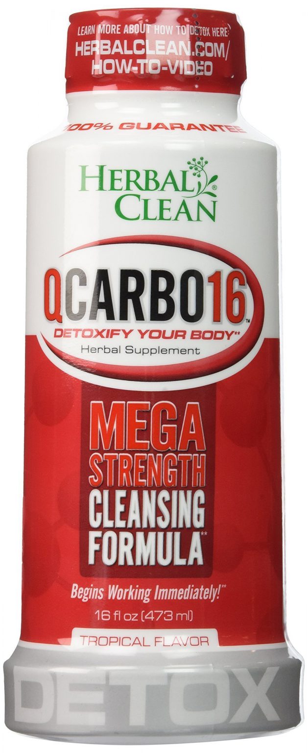 Herbal Clean QCarbo16 Tropical, 16 Fluid Ounce Mega Strength Cleansing Formula Tropical 16 oz