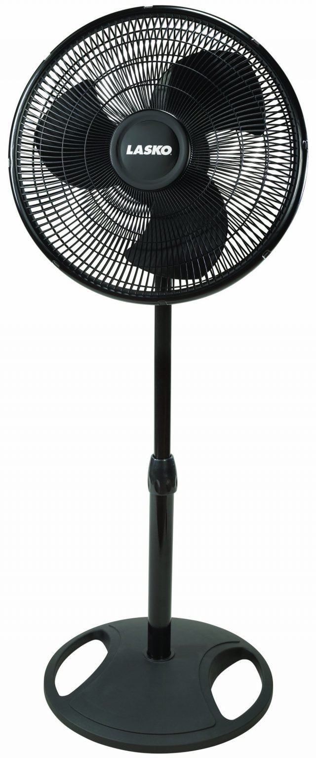 Lasko FBA 2521 Oscillating Stand Fan, 16-Inch, Black, 1-Pack,