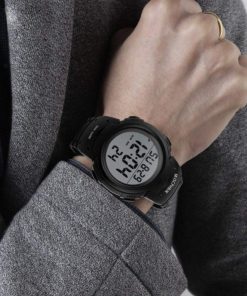 MJSCPHBJK Mens Digital Sports Watch, Waterproof LED Screen Large Face Military Watches and Heavy Duty Electronic Simple Army Watch with Alarm, Stopwatch, Luminous Night Light - Black 10 81edUdYGgWL