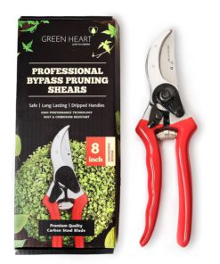 Carbon Steel Bypass Garden Shears - Ultra Sharp Blades with Safety Lock & Comfort Grip - Hand Trimmer with Sap Groove Easily Cuts Through Branches & Stems for Indoor & Outdoor Use 1 Pack 11 81f j5ukgxL