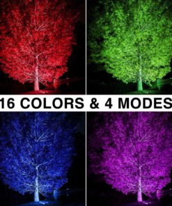 Alternative view of Onforu 2 Pack 100W RGB LED Flood Lights with Remote Control, IP66 Waterproof Dimmable Color Changing Floodlight, 16 Colors 4 Modes Wall Washer Light, Outdoor Decorative Landscape Garden Stage Lighting 100.0 Watts