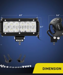 Alternative view of Nilight Led Light Bar 2PCS 36w 6.5Inch Flood Led Off Road Lights Super Bright Driving Fog Light Boat Lights Driving Lights Led Work Light SUV Jeep Lamp,2 Years Warranty 2PCS 6.5" 36w Flood Light Bar