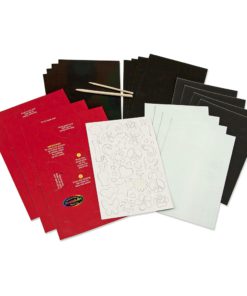 Melissa & Doug Scratch Art Deluxe Combo Set (Arts & Crafts, Hides Colors & Patterns, Easy to Use, Supplies for 16 Projects, 13.75” H x 9.75” W x 1.5” L) 10 81js1087cGL