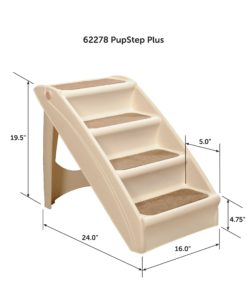 PetSafe Solvit PupSTEP Plus Pet Stairs, Foldable Steps for Dogs and Cats STANDARD 15 81lCDMbcq3L