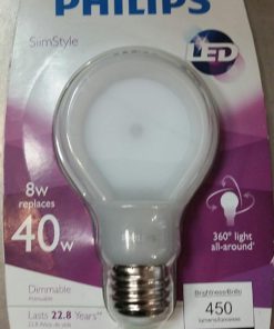 Alternative view of Philips SlimStyle 40W Equivalent Soft White (2700K) A19 Dimmable LED Light Bulb