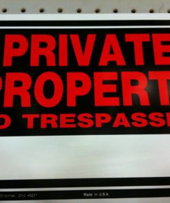 Sign,10x14 'Private Property'