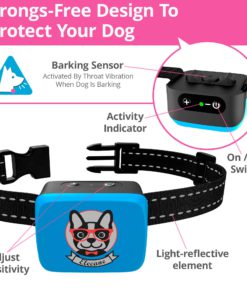 Small Dog Bark Collar Rechargeable - Anti Barking Collar For Small Dogs - Smallest Most Humane Stop Barking Collar - Dog Training No Shock Bark Collar Waterproof - Safe Pet Bark Control Device 10 81pADl2BUykL