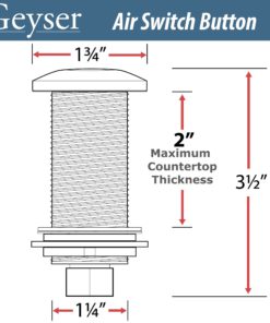 Geyser (GA9-B) Brushed Nickel Garbage Disposal Air Switch Unit 10 81pOA1AznzL