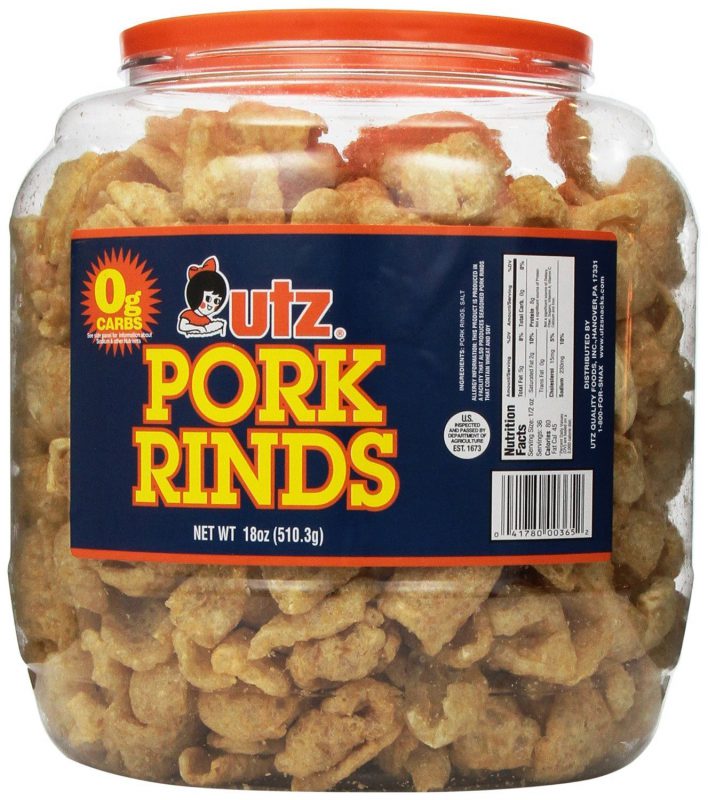 Utz Pork Rinds Barrel, 18 Ounce Original 18 Ounce (Pack of 1) - $12.95
