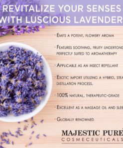 Majestic Pure Lavender Oil, Natural, Therapeutic Grade, Premium Quality Blend of Lavender Essential Oil, 4 fl. Oz Single Pack 15 81rB6mNEJQL