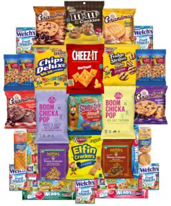 Snack Chest Snacks Care Package Gift Assortment Sampler Mixed Bars, Cookies, Chips, Candy for Office, Military, College, Meetings, Schools, Friends & Family (40 Count) 40 Count 9 81rSXyP3IRL